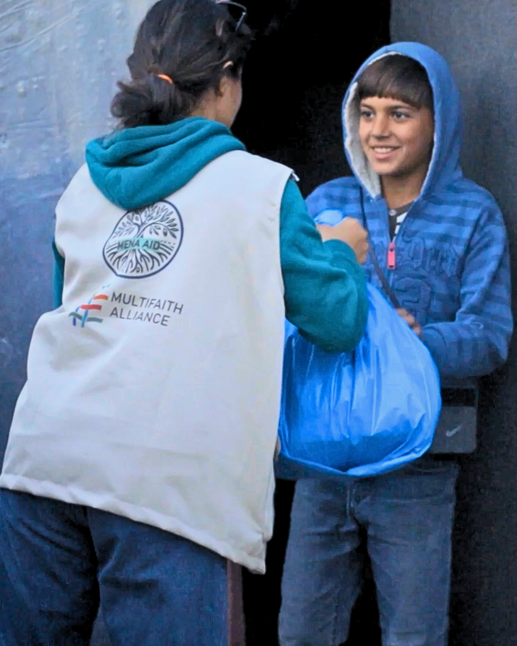 Aid distribution in Gaza